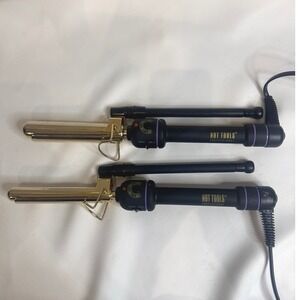 Hot Tools 24K Gold Professional Curling Iron Set Women OS Gold Good 1 Inch 430F